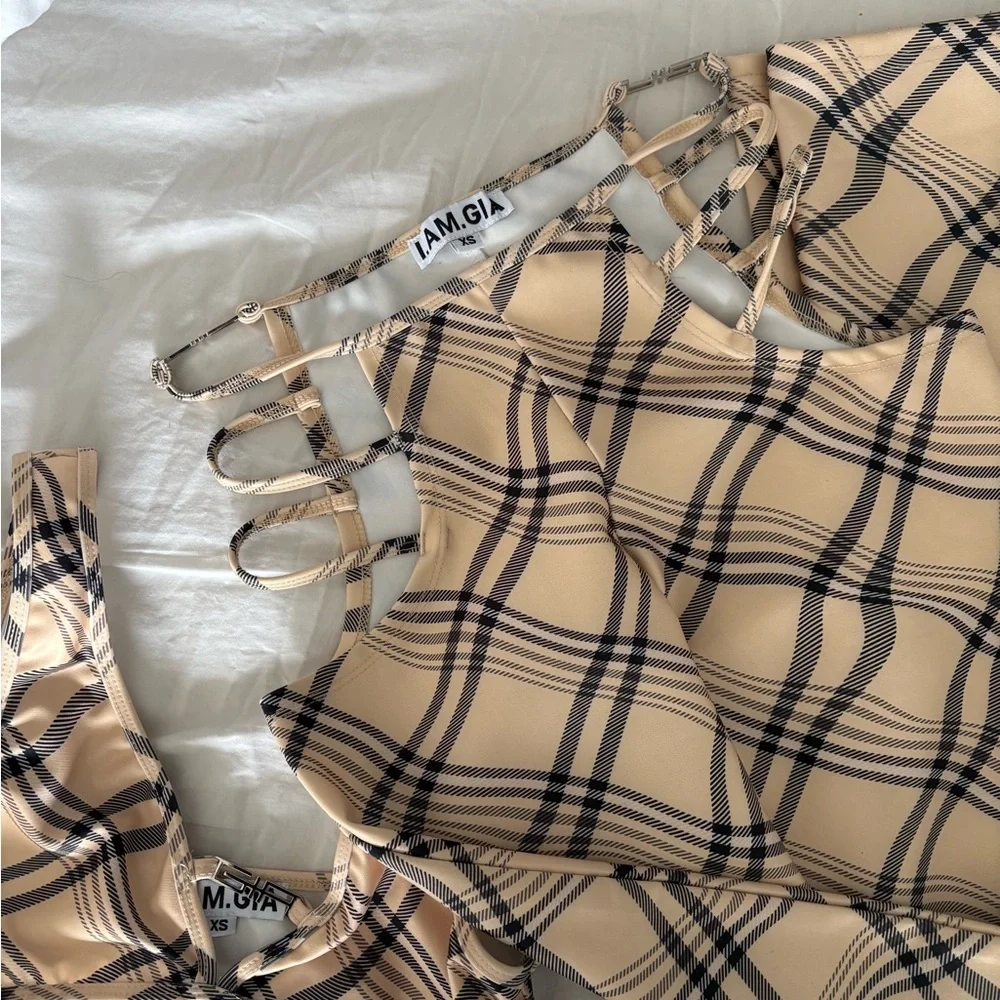 I.AM.GIA Lucid Set Tan Plaid - Picture 4 of 8